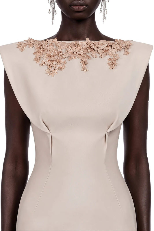 Dusty Rose Floral A-Line GownEvening DressesDusty pinkS(2)Luxe Lane