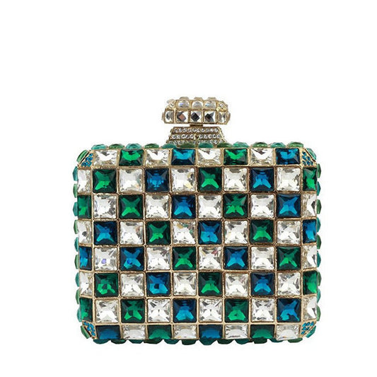 Handmade Diamond Crystal Evening Clutch Bag by CJ | 0 from Luxe Lane | SKU: CJNS150818901AZ | Barcode: | Options: Picture1 | Handmade Diamond Crystal Evening Clutch Bag