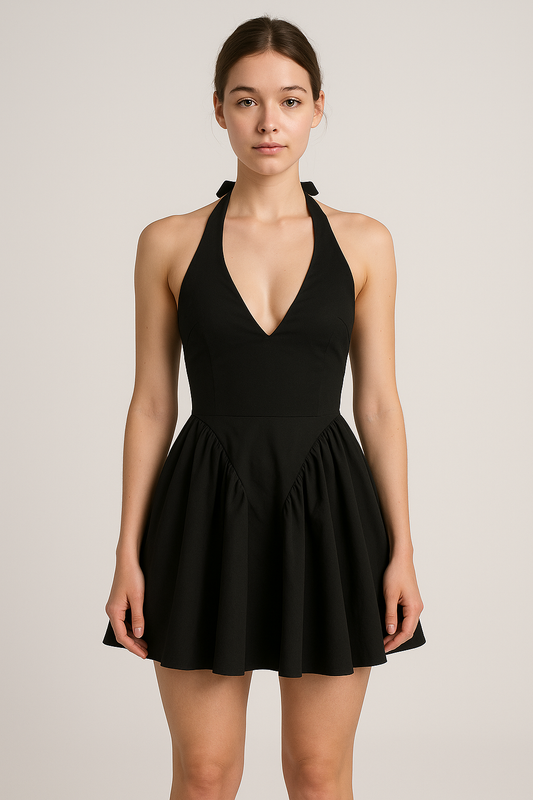 Vivienne Halter Puff Mini Dress