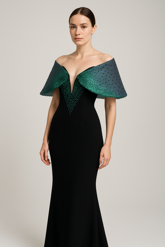 Adelina Luxe Beaded Mermaid Gown