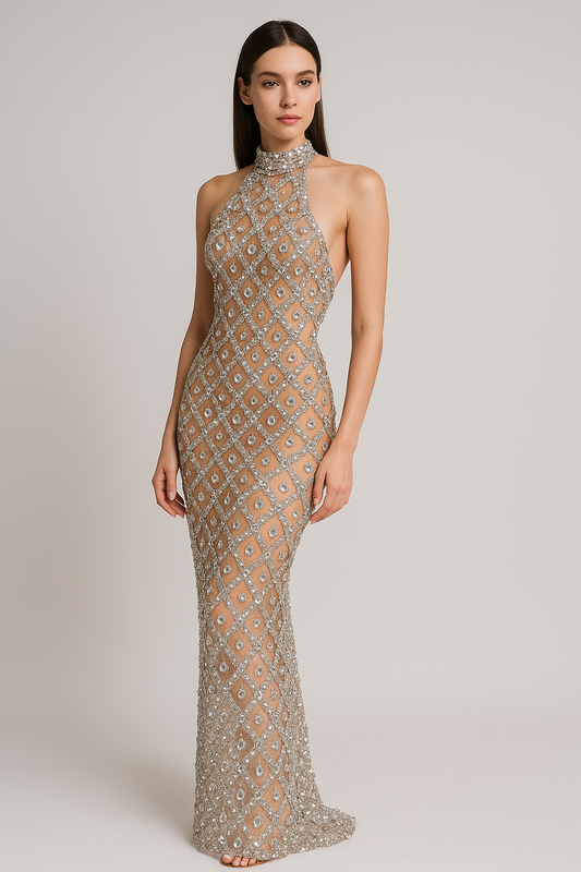 Selena Diamond Halter Gown