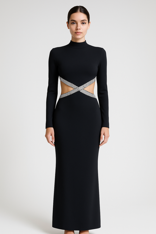 Radiant Backless Rhinestone Dress