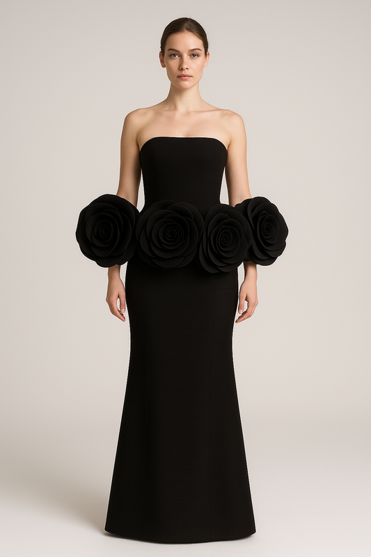 Aurelia 3D Floral Off-Shoulder Gown