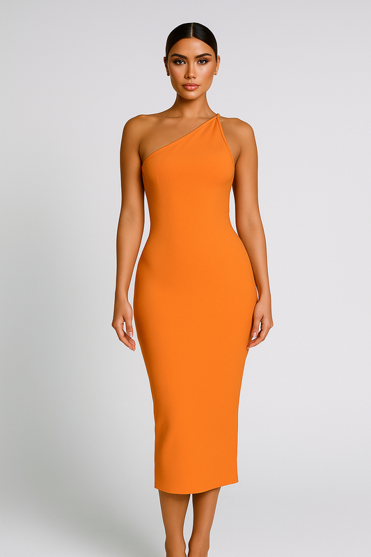 Noctura One-Shoulder Bandage Maxi Dress