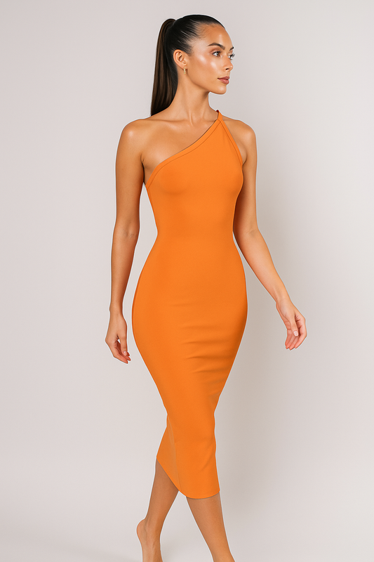 Noctura One-Shoulder Bandage Maxi Dress