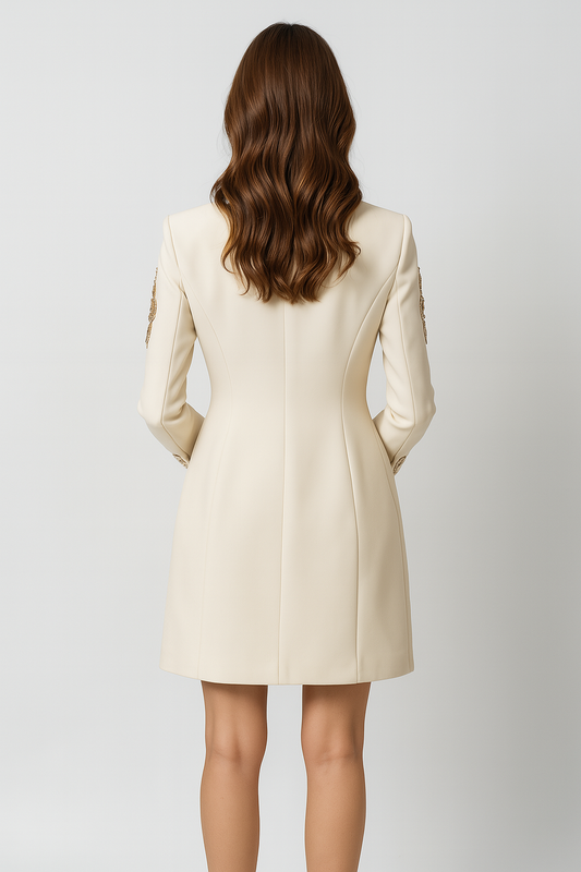 Celina Sequin Beaded Blazer Dress