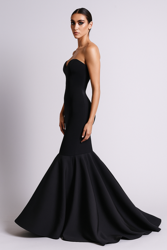 Noir Siren Gown Off-the-Shoulder
