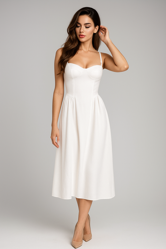 Aria Corset Flare Maxi Dress