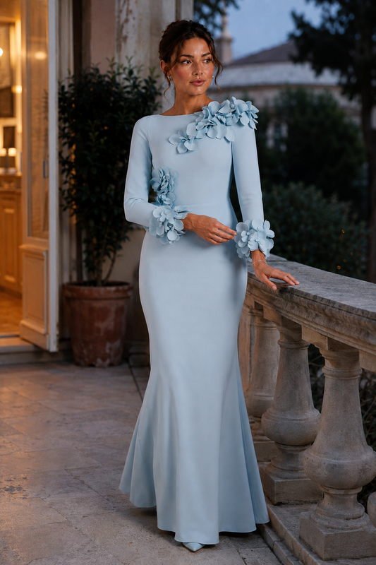 Celestia 3D Floral Maxi Gown
