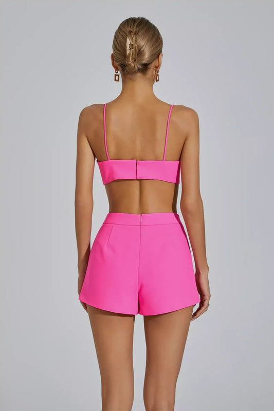 Vienna Structured Blazer & Shorts 3-Piece Set