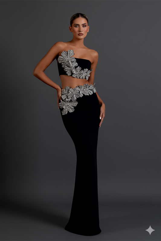 Lunaria Crystal Strapless 2-Piece Bandage Set