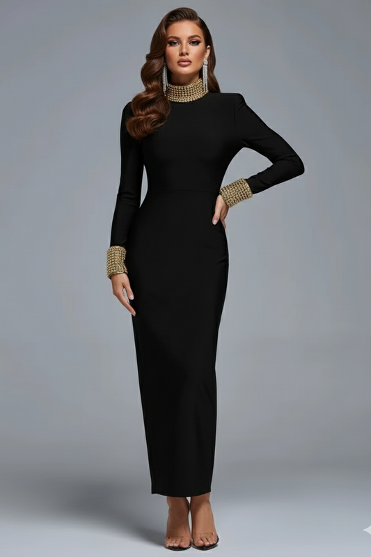 Valencia Beaded Backless Gown