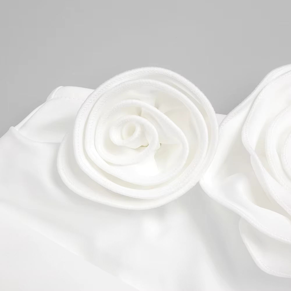 Rosavelle Red Halter Slit Gown