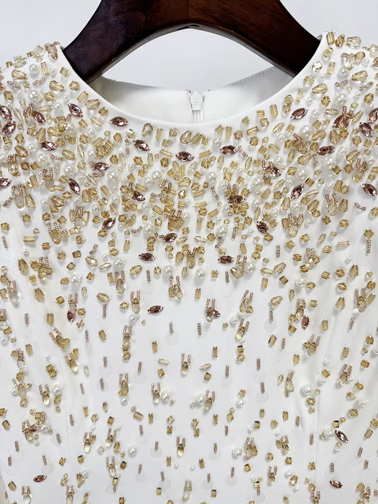 Amarise Beaded Sequin Evening Gown