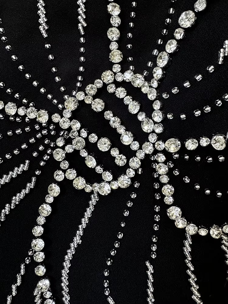 Diamara Beaded Diamond Formal Gown