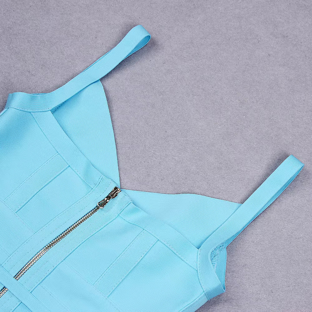 Aria Strappy V-Neck Bandage Dress