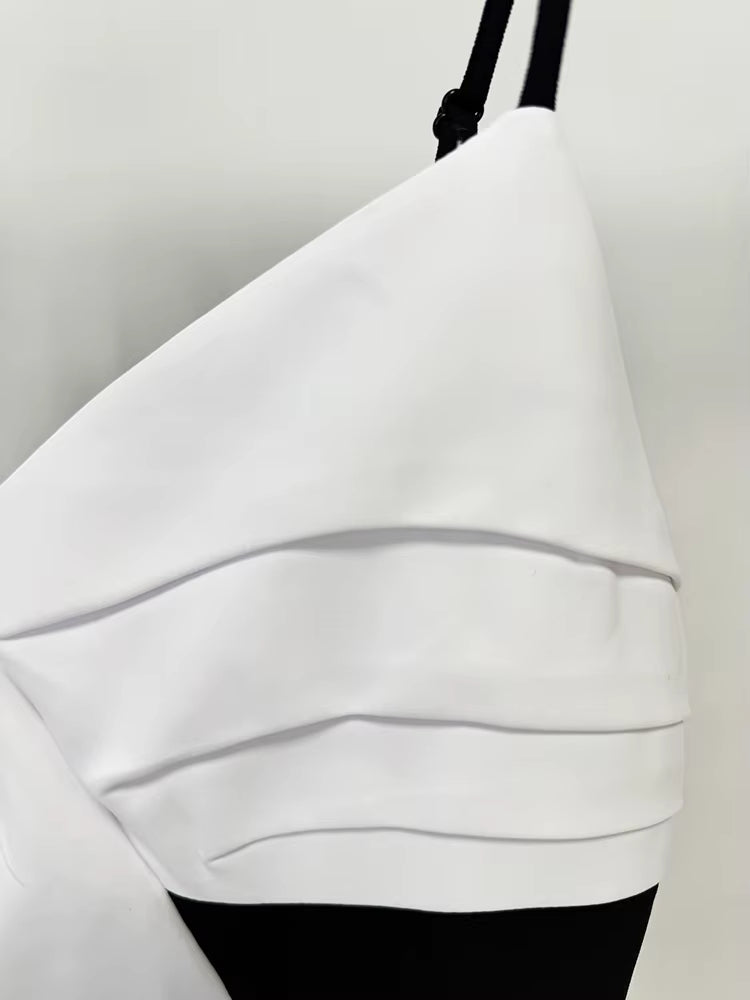 Diora Monochrome Slit Gown