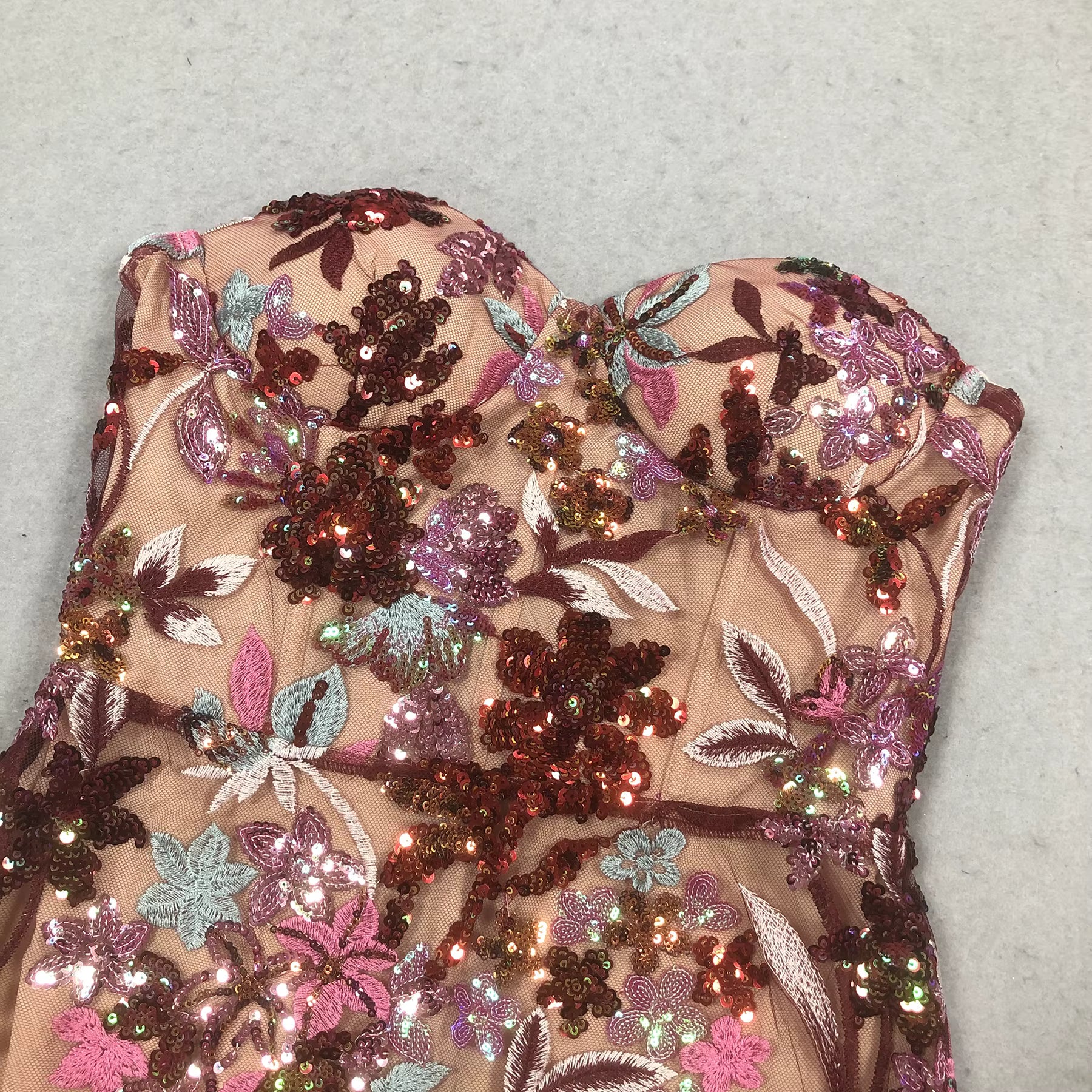 Aurora Fleur Embroidered Sequin Gown