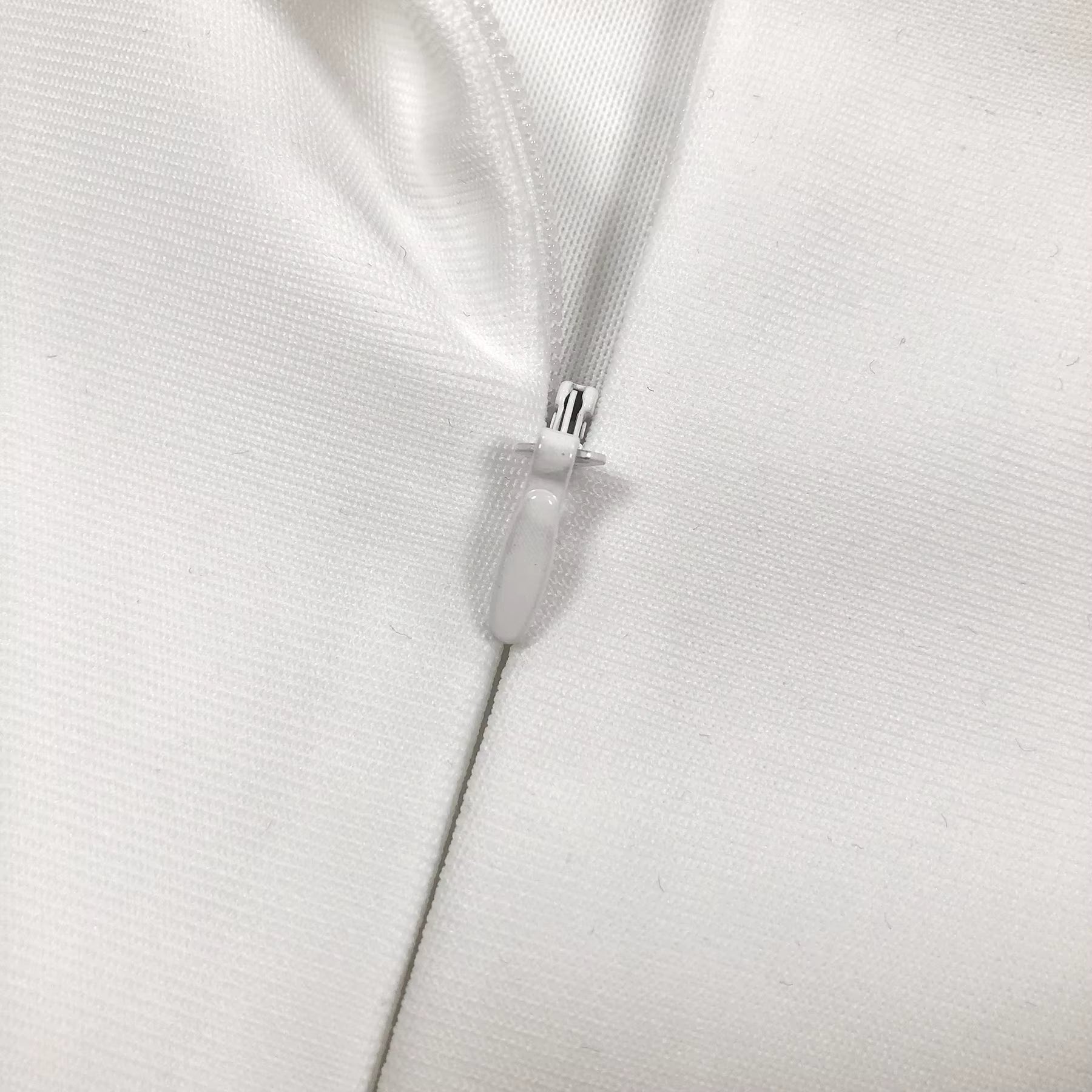 Seraphine White Beaded Off-Shoulder Gown with Black Bow