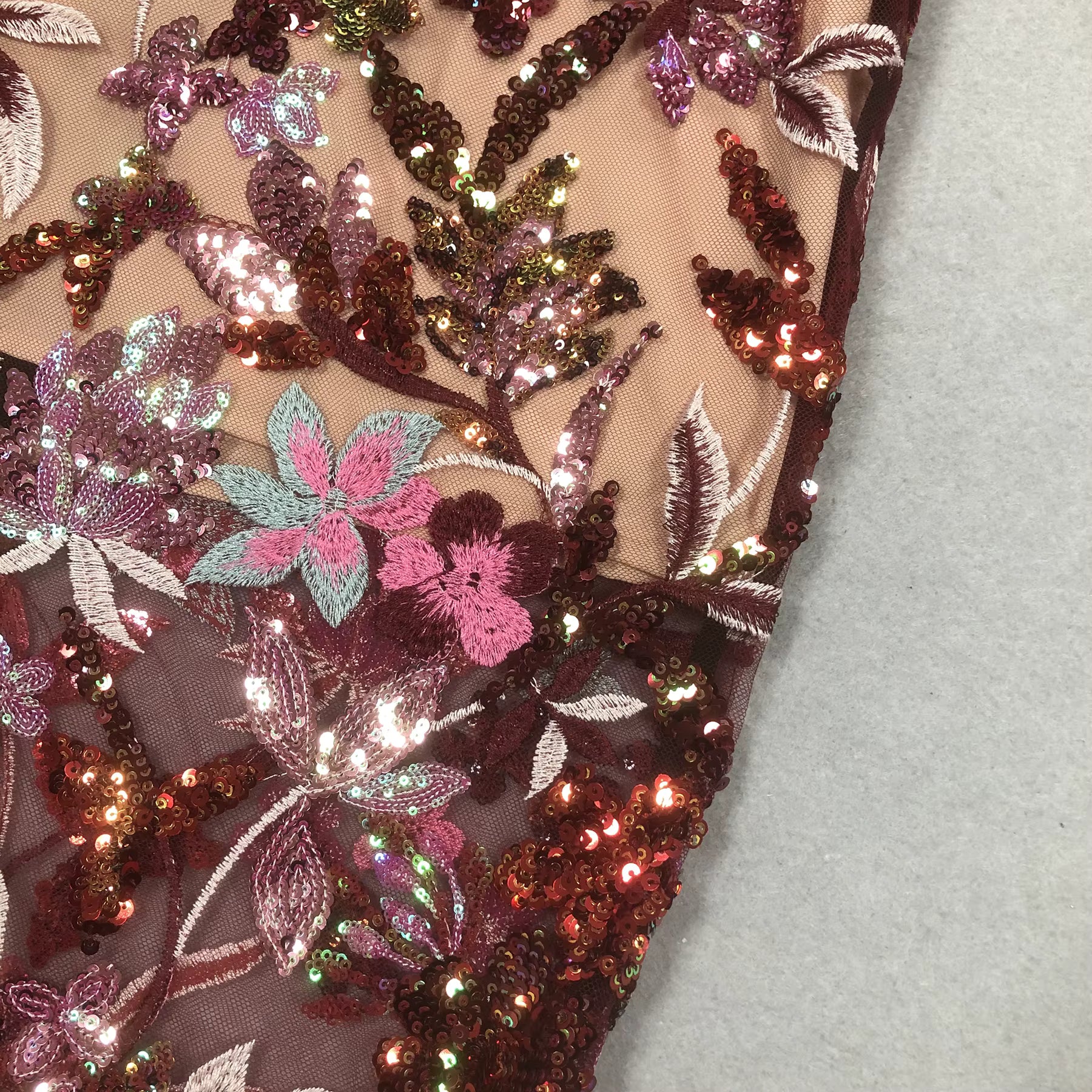 Aurora Fleur Embroidered Sequin Gown