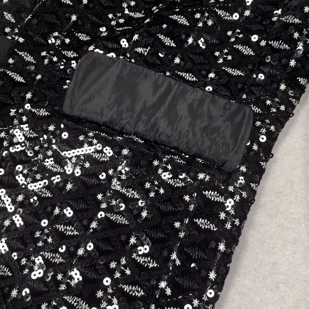 Sequin Velvet Blazer and Pant Set