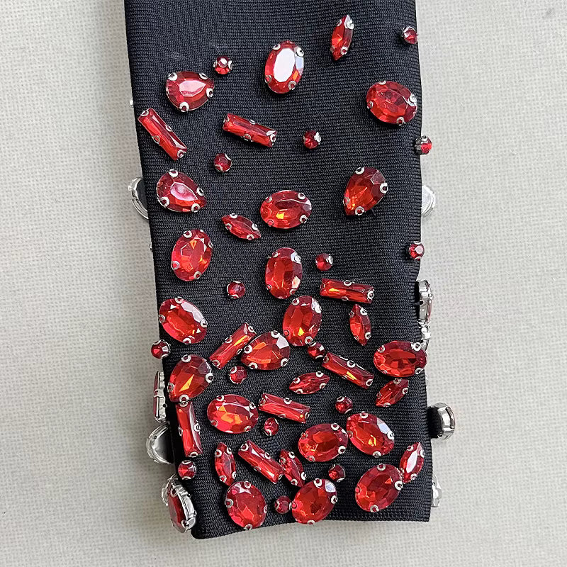 Beaded Long Sleeve Midi Dress