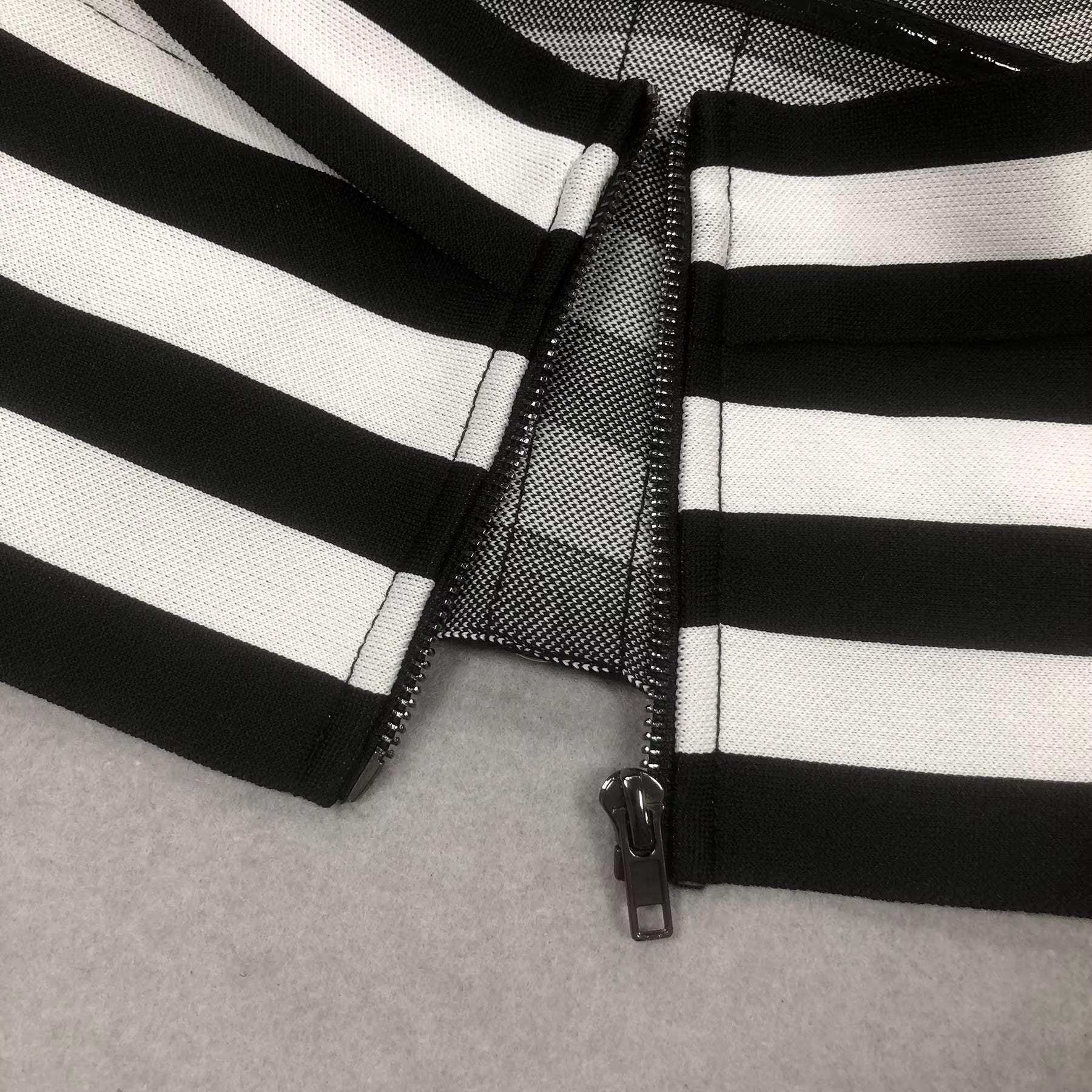 Riviera Monochrome Striped Gold Button Co-Ord Set