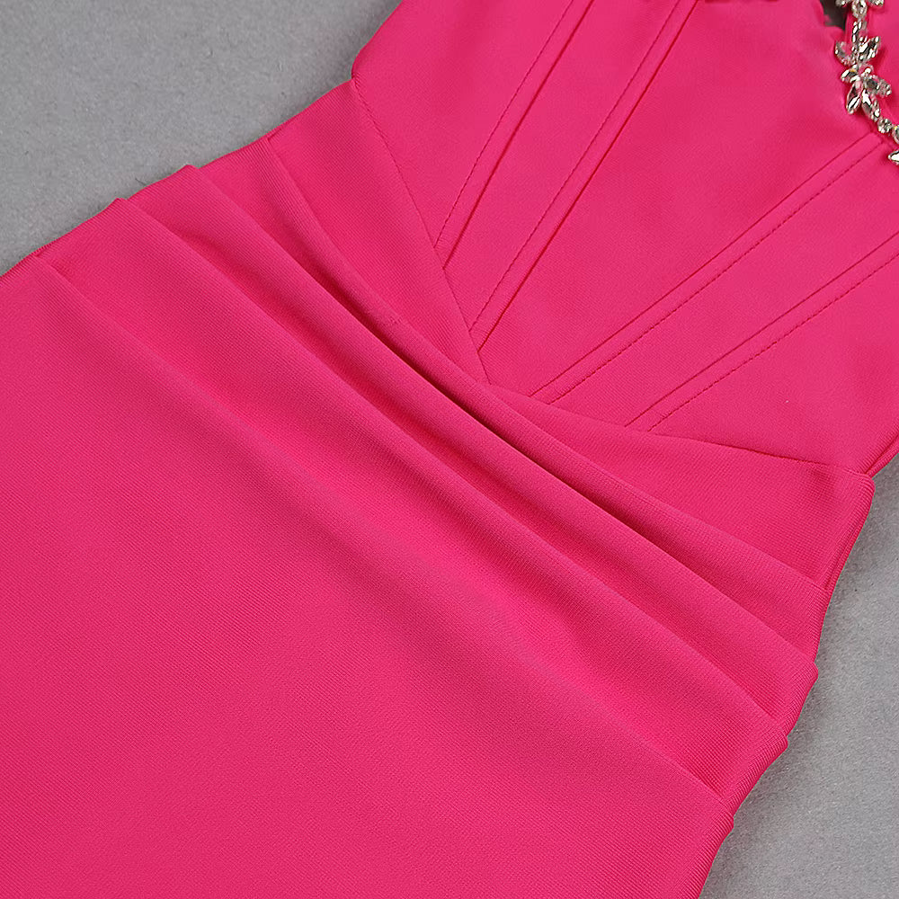 Lucia Rhinestone Strap Bodycon Dress