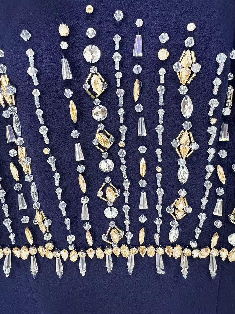 Marseille Beaded Diamond Evening Gown