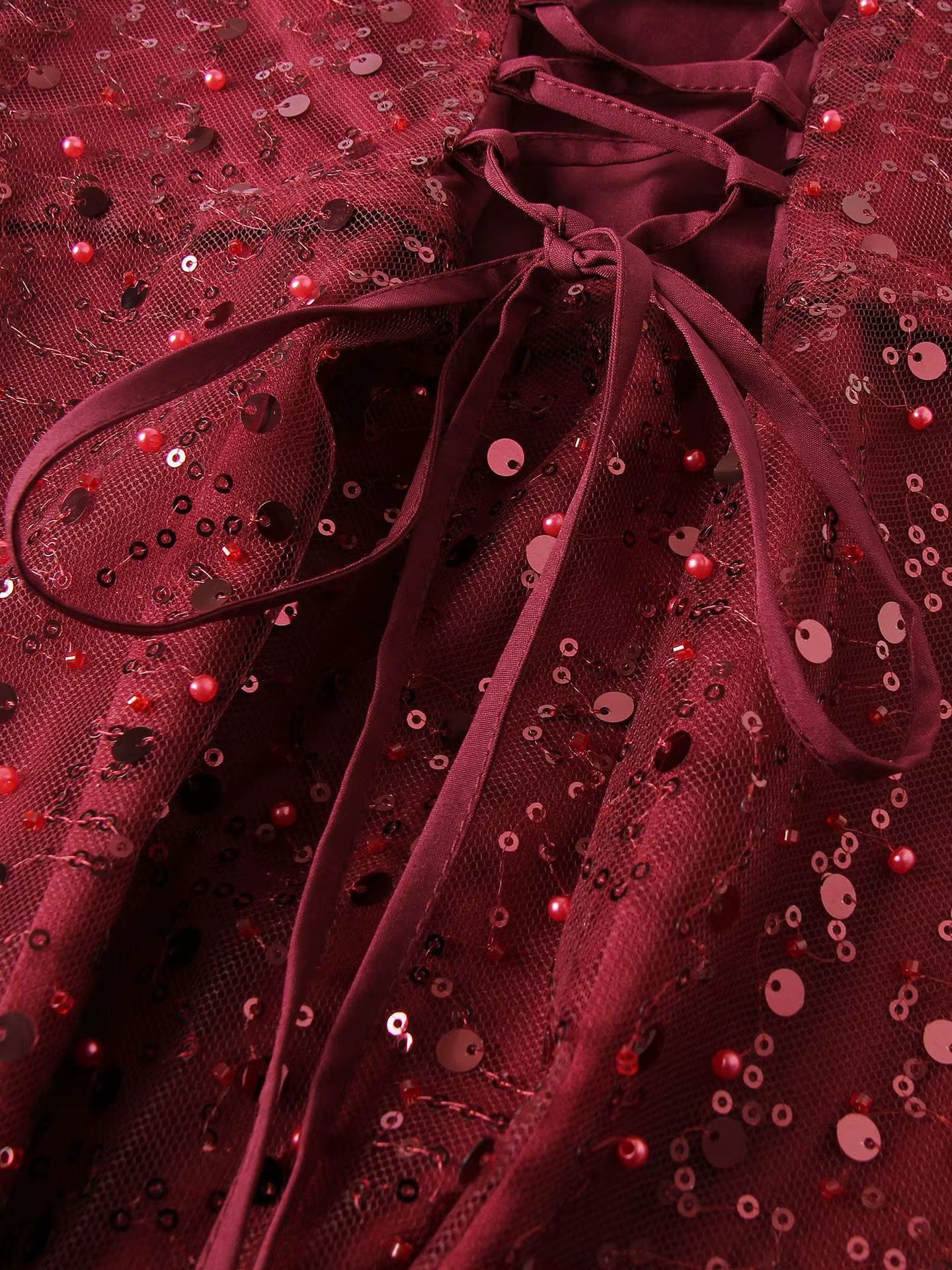 Sequin Square-Neck Sleeveless Bodycon Maxi Evening Dress