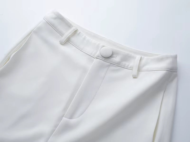 Feather Trimmed Two-Piece Suit