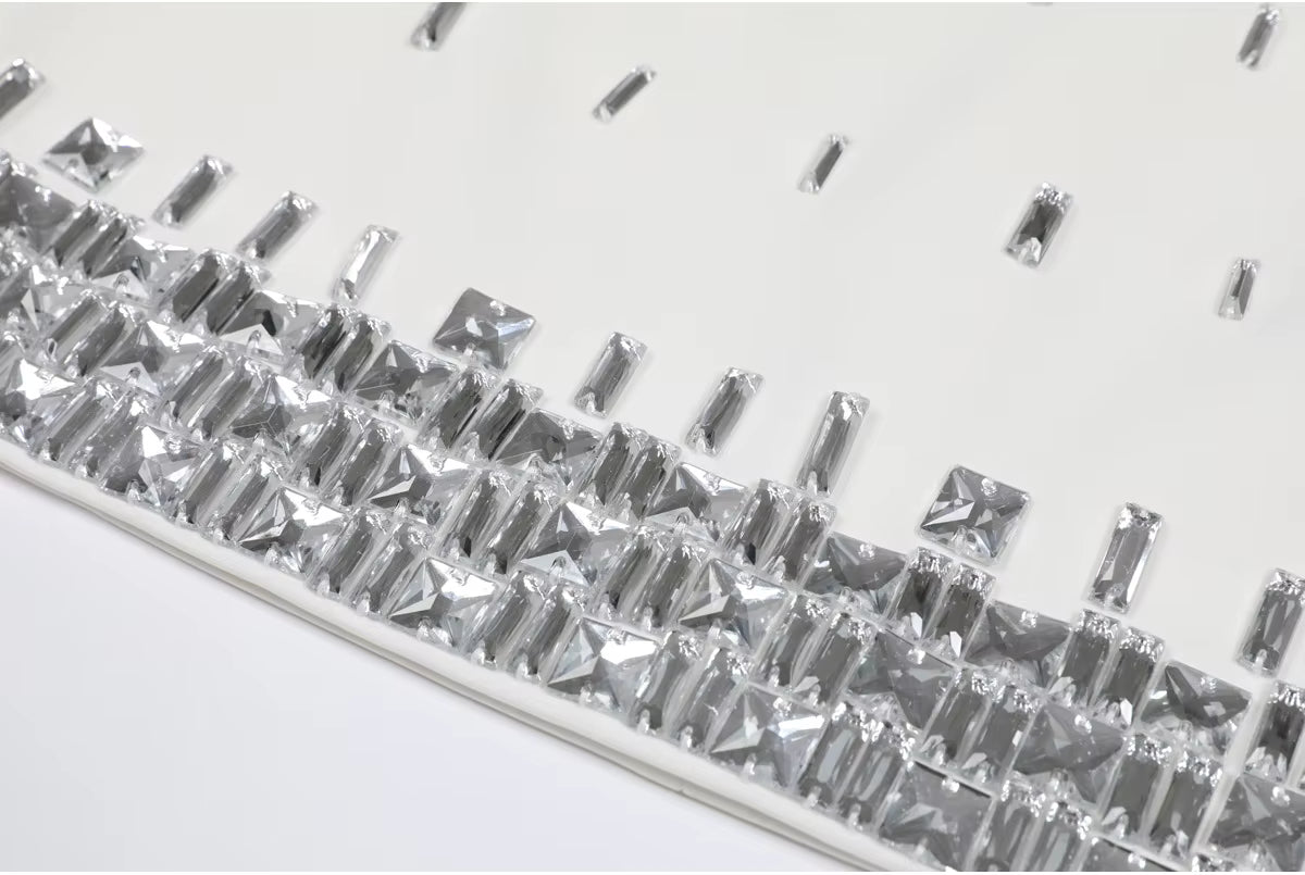 Crystal Beaded Two-Piece Evening Skirt Set