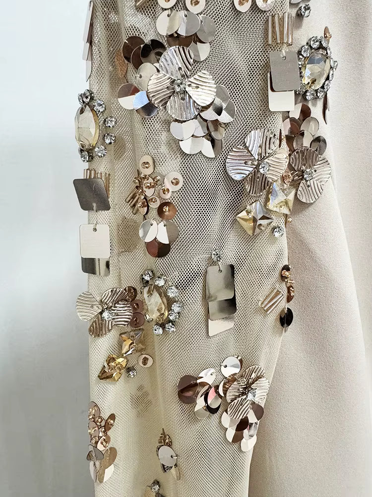 Elysia Sequin Mesh Mermaid Maxi Dress