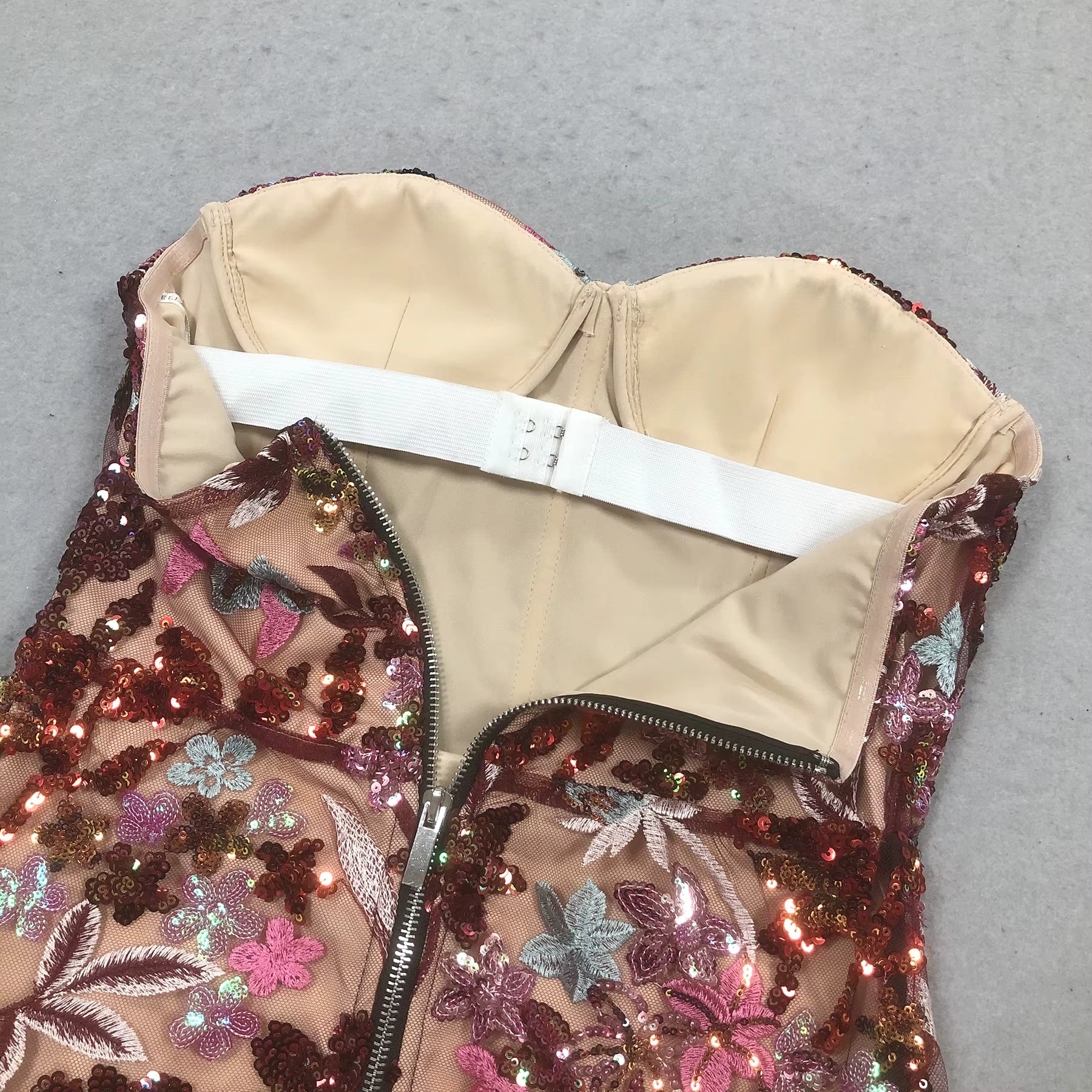 Aurora Fleur Embroidered Sequin Gown