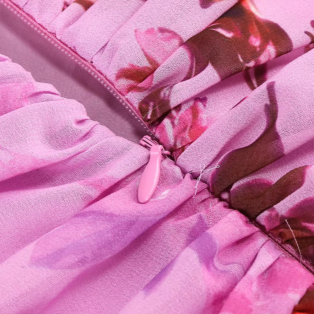 Flora Mirage Halter Maxi Gown