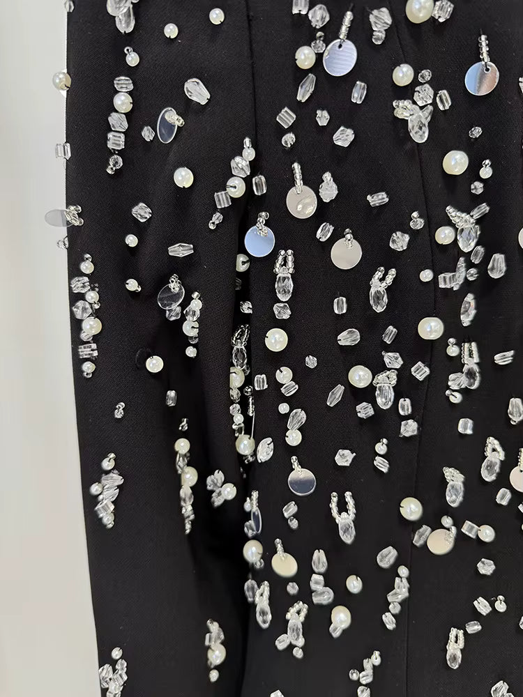 Amarise Beaded Sequin Evening Gown