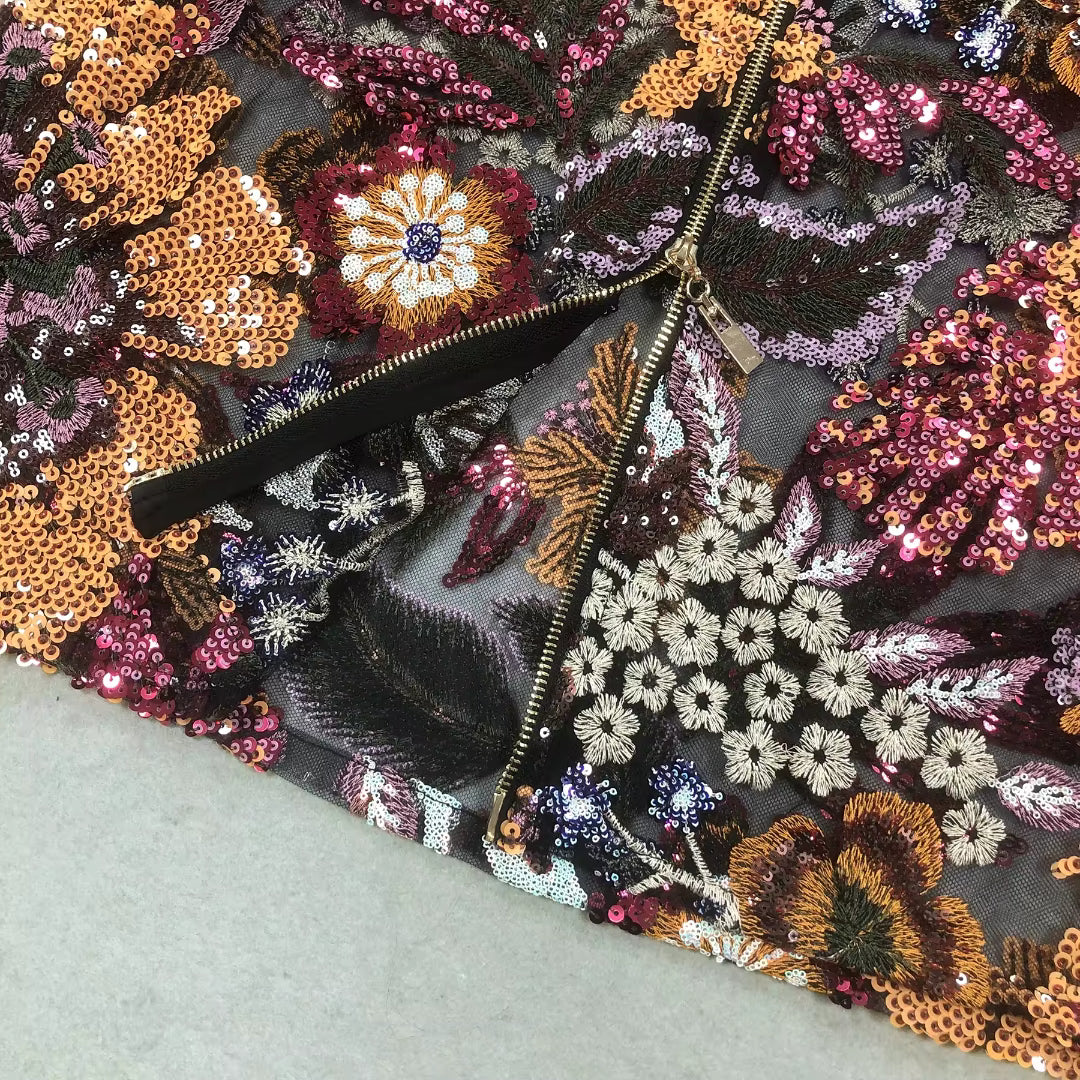 Celeste Bloom Strapless Embroidered