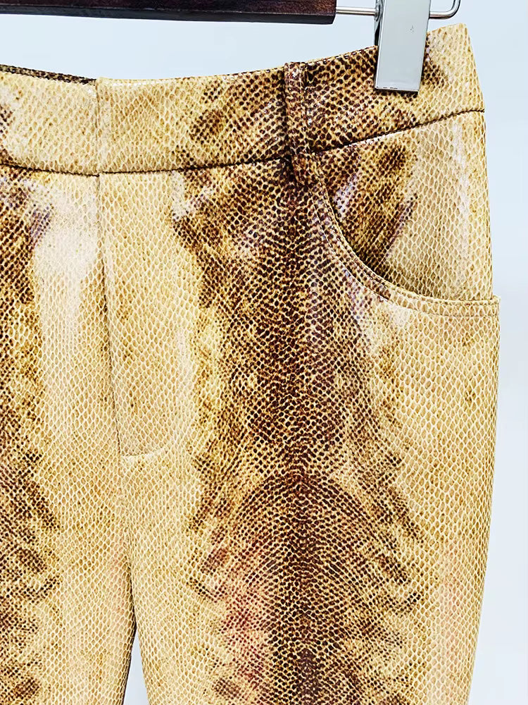 Aurelia Snake Print Satin Set