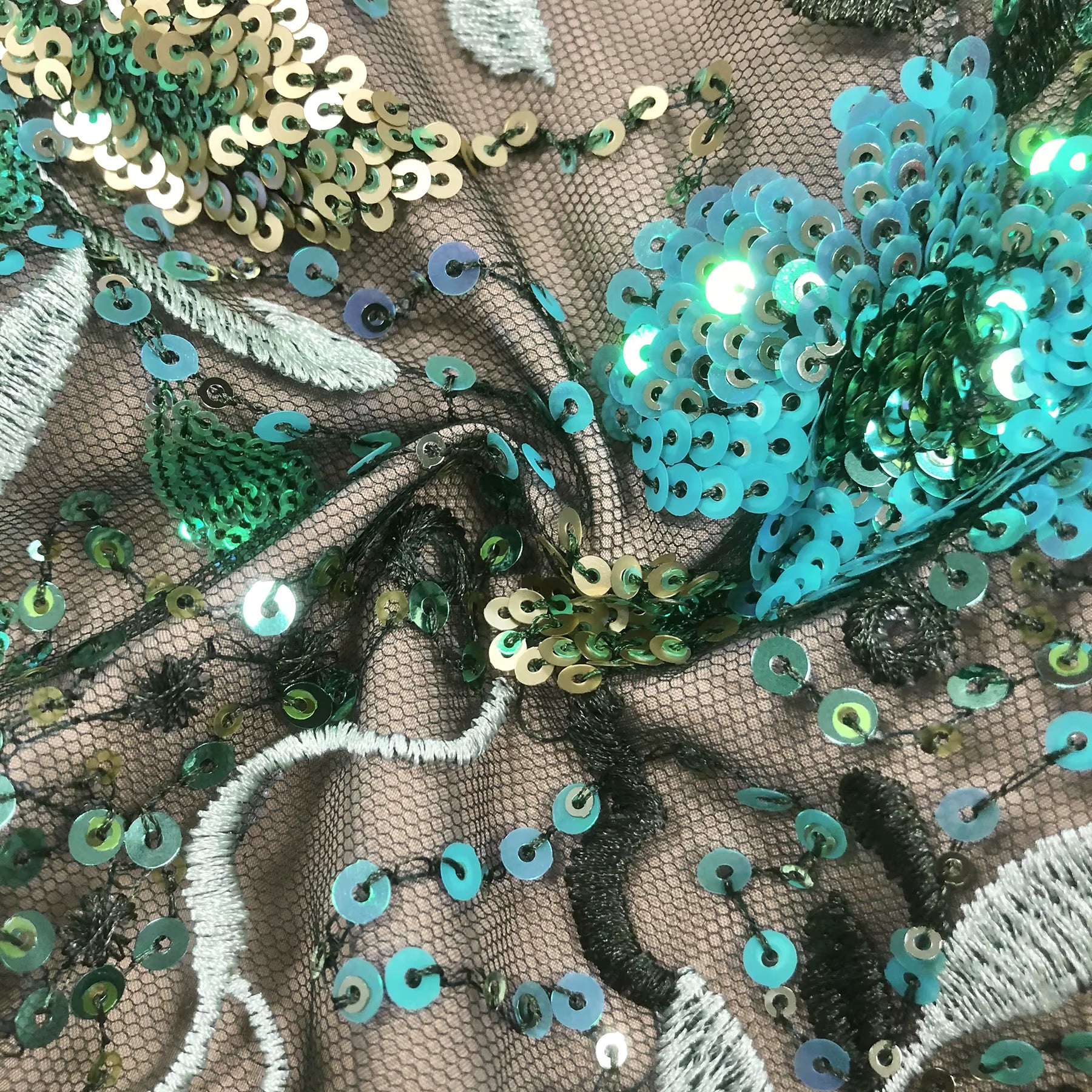 Marcelle Embroidered Strapless Mesh Gown