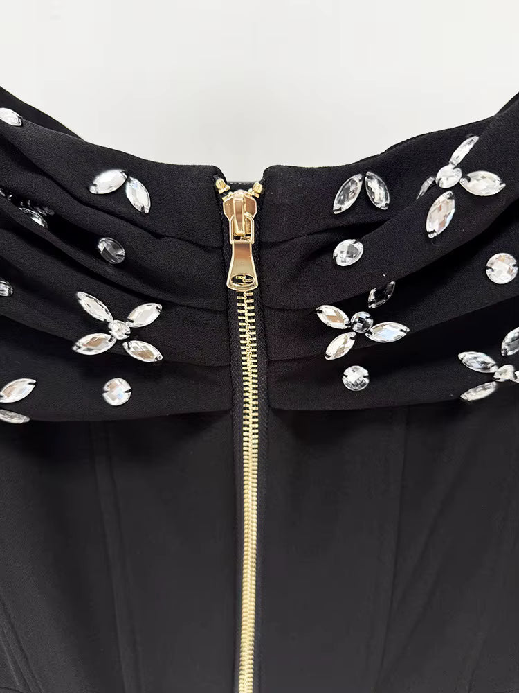 Radiant Bow Midi Dress – Off-Shoulder