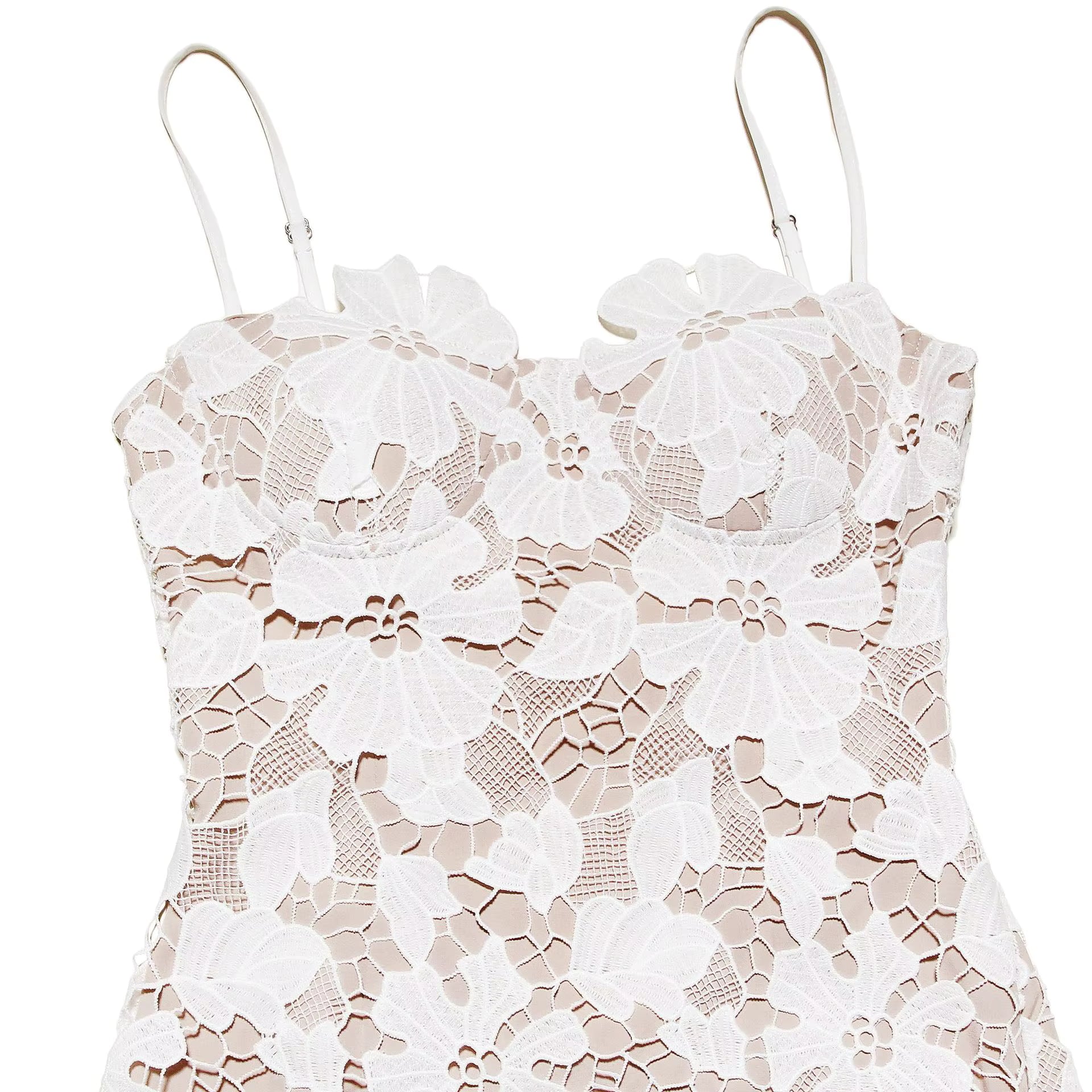 Luxurious Women's White Lace Mermaid Dress