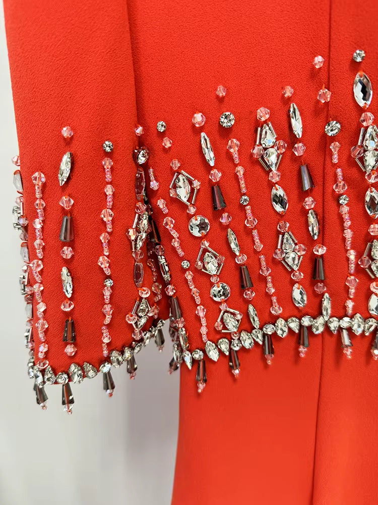 Marseille Beaded Diamond Evening Gown