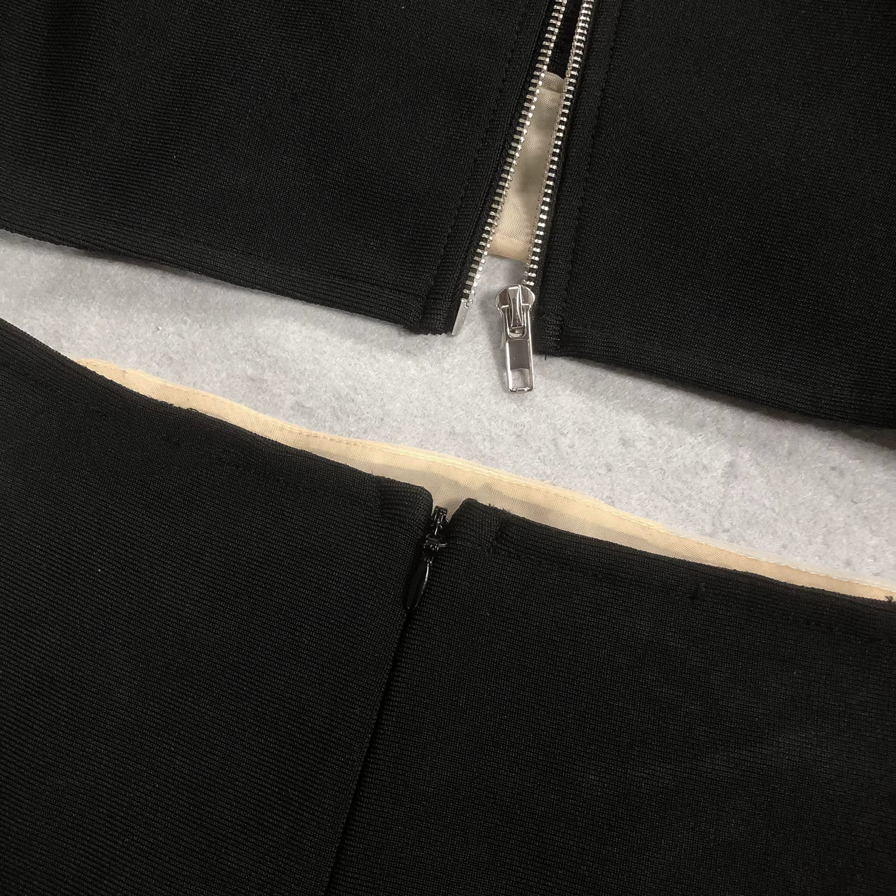 Crystal Pearl Bandage Two-Piece Maxi Skirt Set