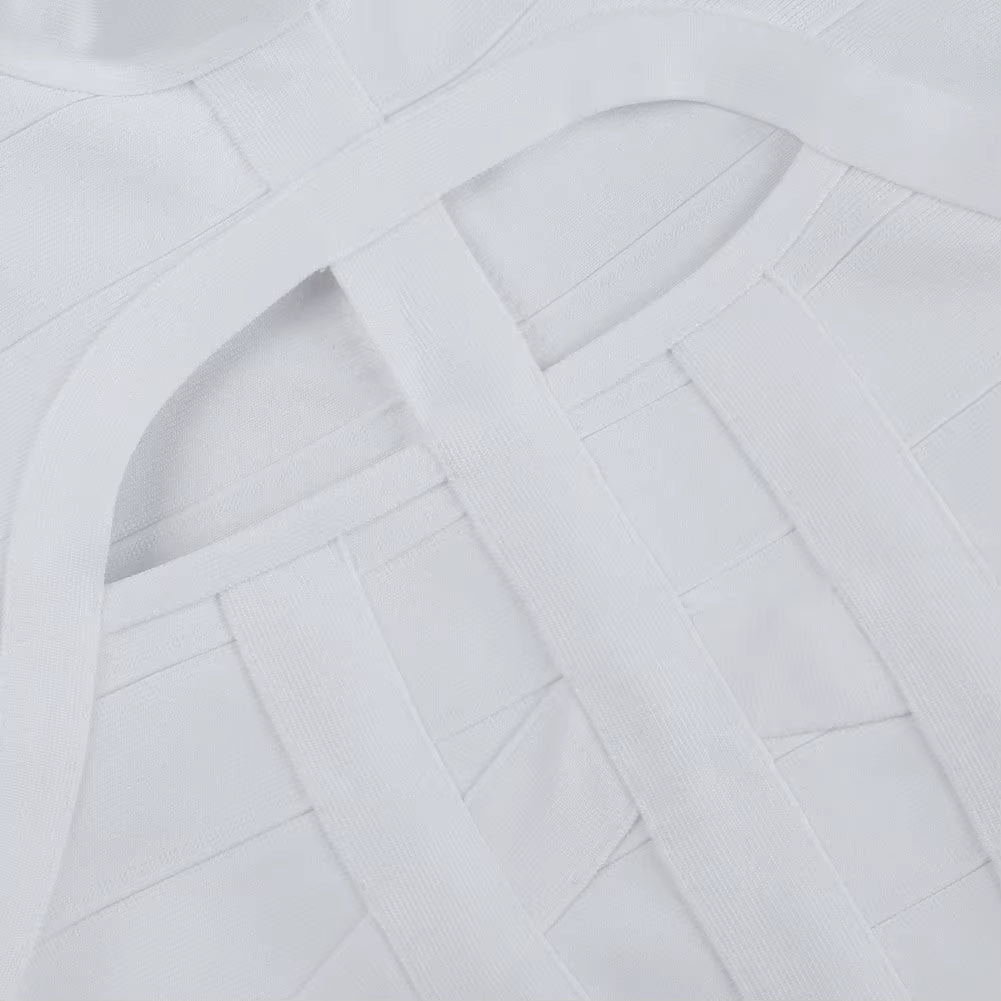 Vivienne Buttoned V-Neck Mini Dress