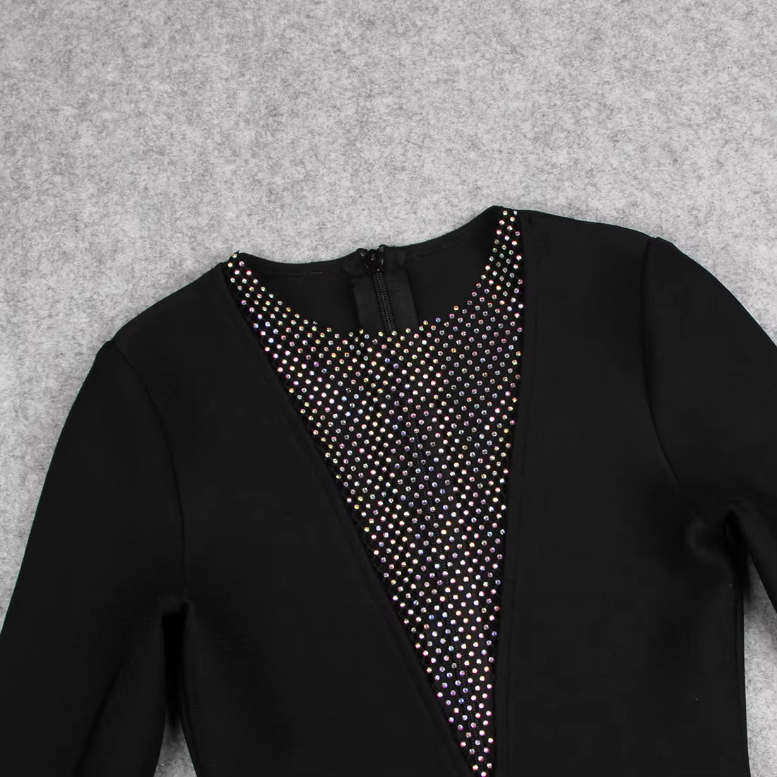 Nova Mesh Diamond Mini Dress