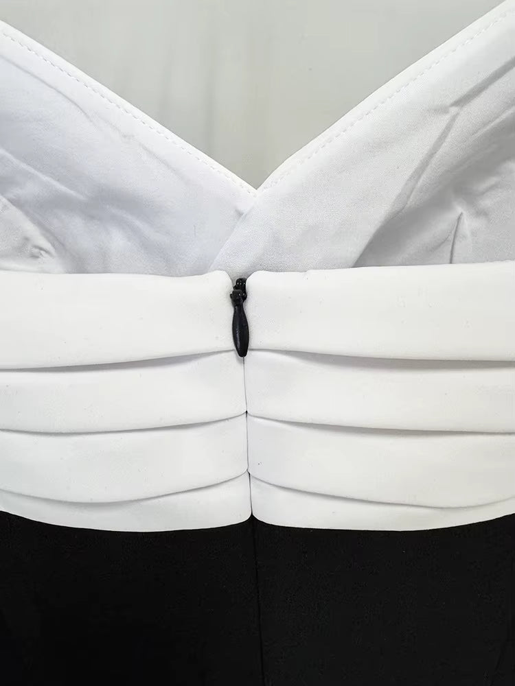 Diora Monochrome Slit Gown