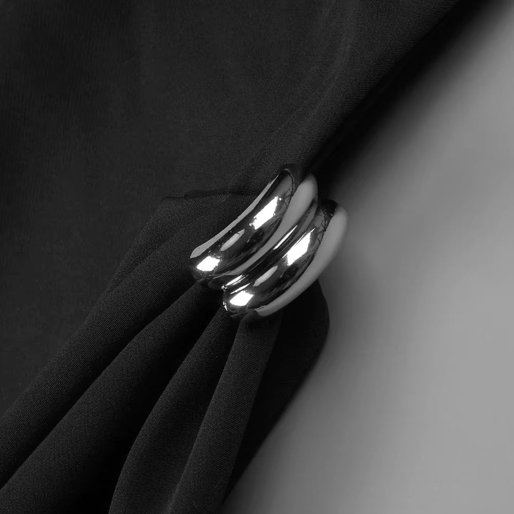 Aurelia Asymmetrical Collar Gown