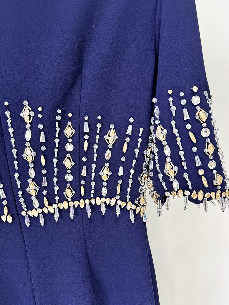 Marseille Beaded Diamond Evening Gown