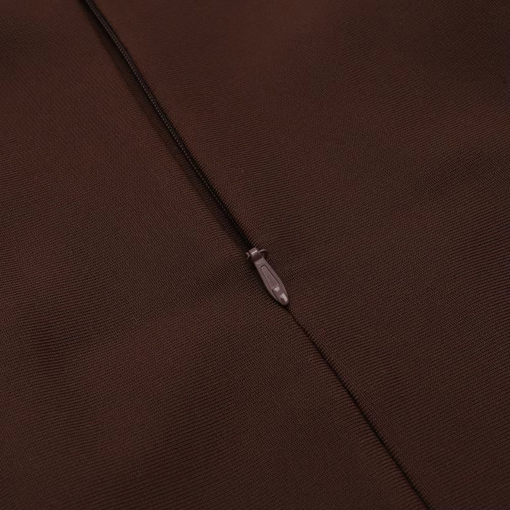 Mirella V-Neck Split Bandage Dress