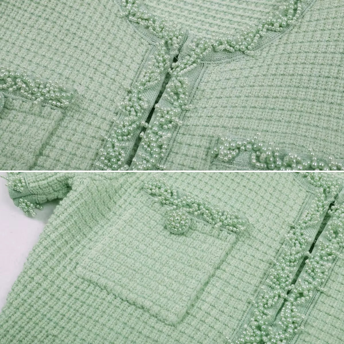 Rosa Lumière Pearl Tweed Dress